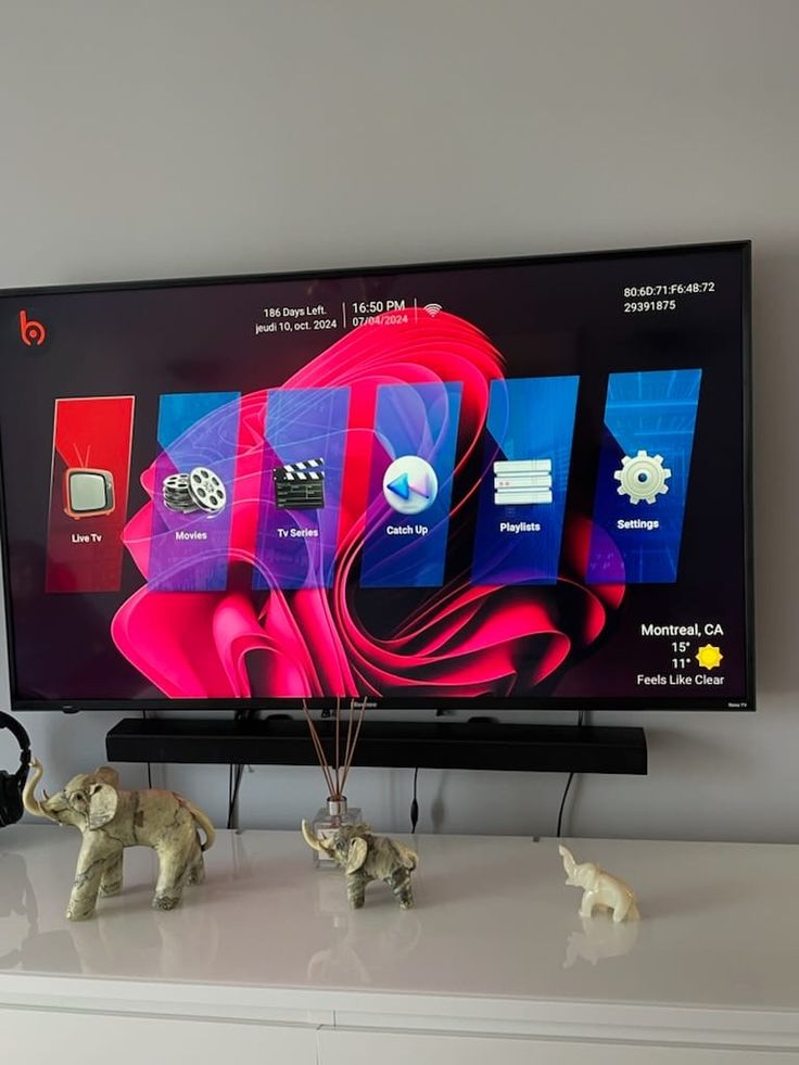 Customer streaming test photo on Apple TV interface