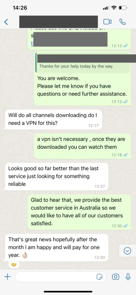 WhatsApp friendly technical customer support chat 3